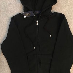 NWT Polo Ralph Lauren Fleece Full Zip (Black Pony)